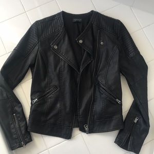Black Topshop Leather Jacket